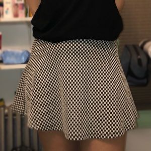 Forever 21 black and white checkered skater skirt